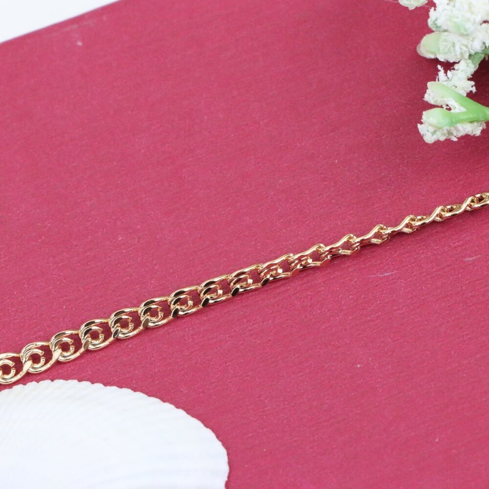 Elegant Rose Gold Plated Link Chain Bracelet For Women Xpbl0877